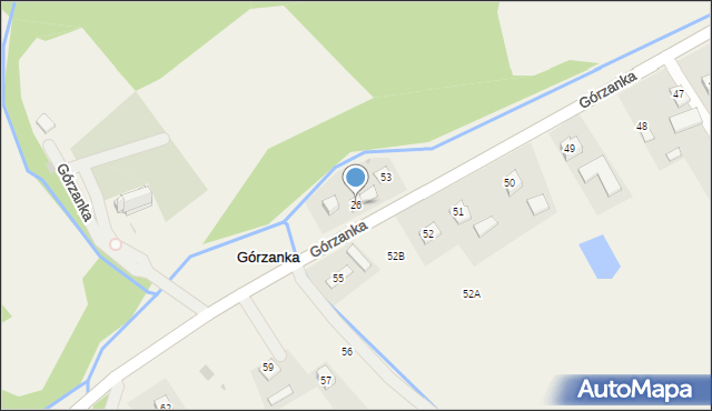 Górzanka, Górzanka, 26, mapa Górzanka