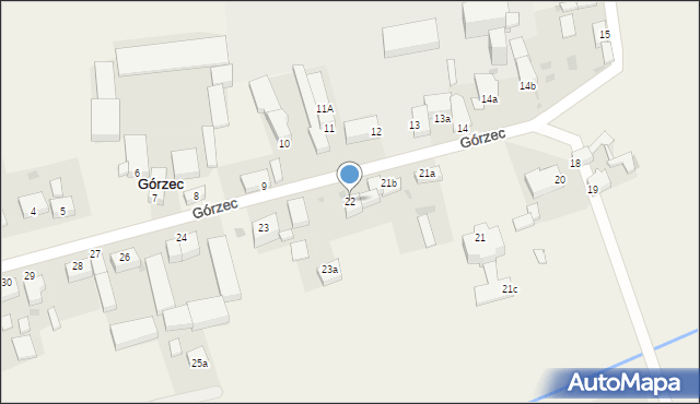 Górzec, Górzec, 22, mapa Górzec