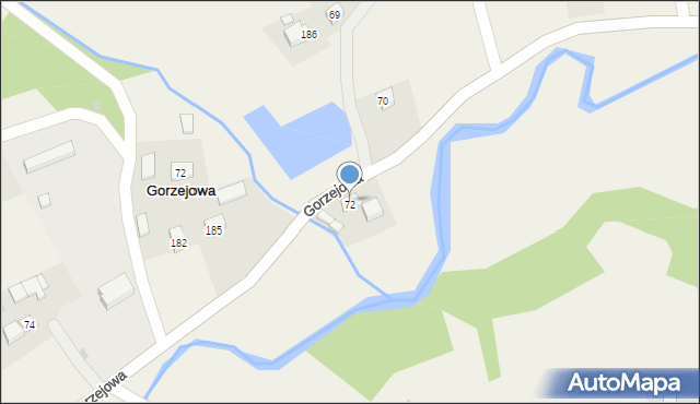 Gorzejowa, Gorzejowa, 72A, mapa Gorzejowa