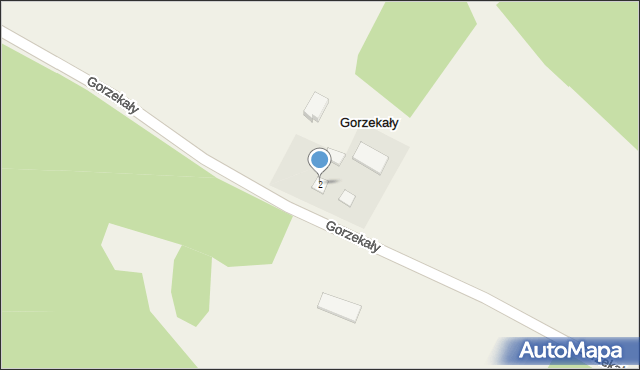 Gorzekały, Gorzekały, 2, mapa Gorzekały