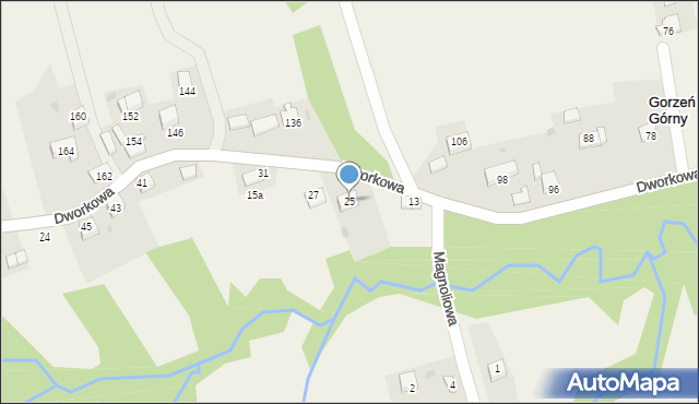 Gorzeń Dolny, Gorzeń Dolny, 16a, mapa Gorzeń Dolny