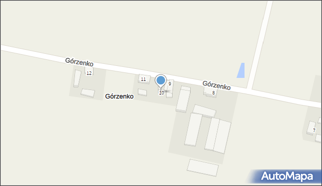 Górzenko, Górzenko, 10, mapa Górzenko