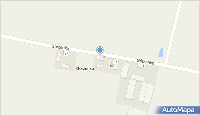 Górzenko, Górzenko, 11, mapa Górzenko