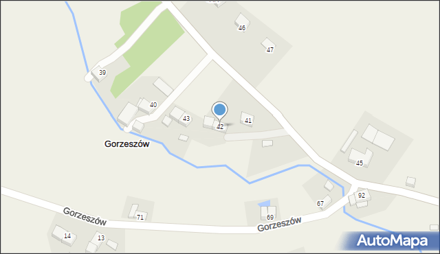 Gorzeszów, Gorzeszów, 42, mapa Gorzeszów