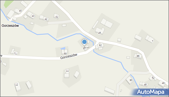 Gorzeszów, Gorzeszów, 67, mapa Gorzeszów