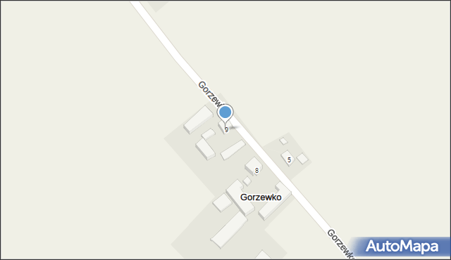 Gorzewko, Gorzewko, 9, mapa Gorzewko