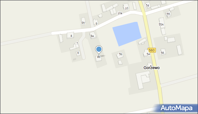 Gorzewo, Gorzewo, 8b, mapa Gorzewo