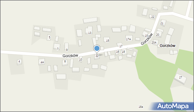 Gorzków, Gorzków, 12, mapa Gorzków