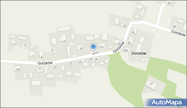 Gorzków, Gorzków, 17, mapa Gorzków