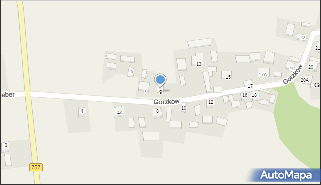 Gorzków, Gorzków, 9, mapa Gorzków