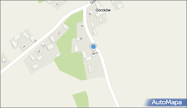 Gorzków, Gorzków, 58, mapa Gorzków