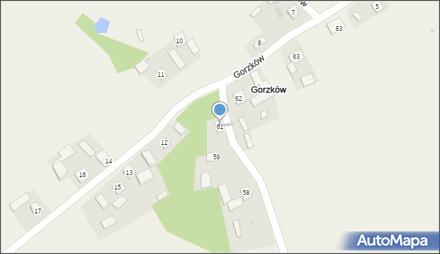 Gorzków, Gorzków, 61, mapa Gorzków