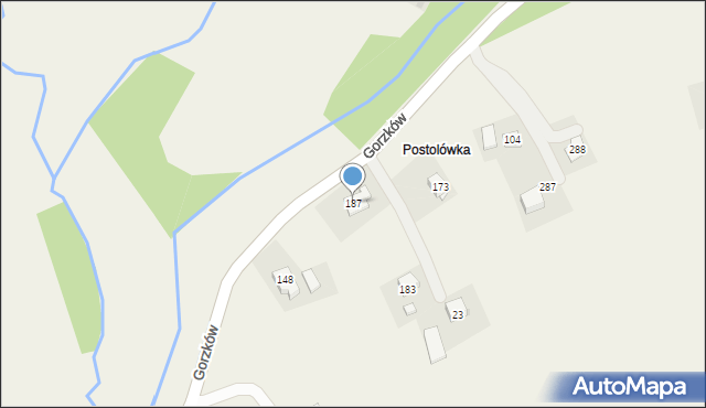 Gorzków, Gorzków, 187, mapa Gorzków