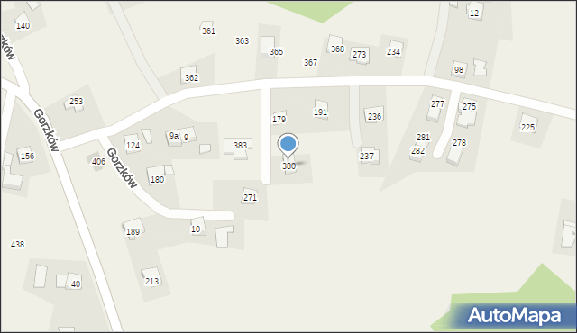 Gorzków, Gorzków, 380, mapa Gorzków