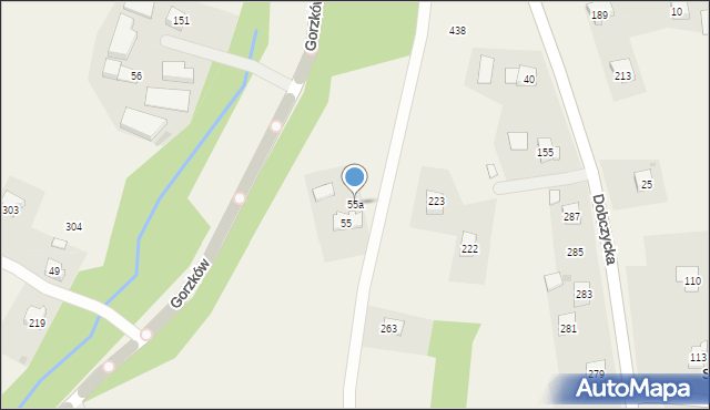 Gorzków, Gorzków, 55a, mapa Gorzków