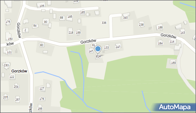 Gorzków, Gorzków, 81A, mapa Gorzków