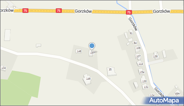 Gorzków, Gorzków, 137, mapa Gorzków