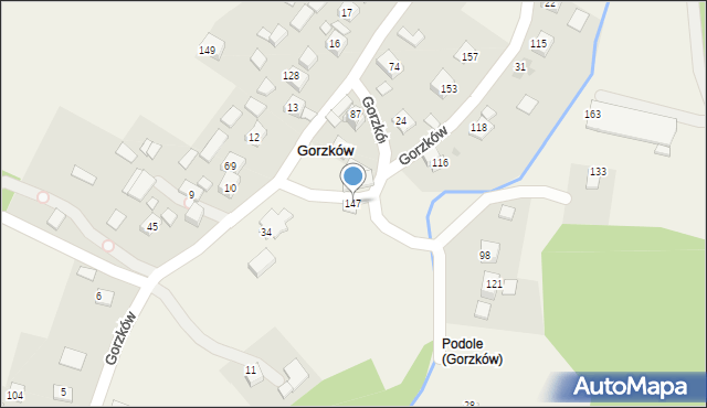 Gorzków, Gorzków, 147, mapa Gorzków