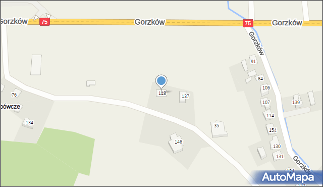 Gorzków, Gorzków, 148, mapa Gorzków