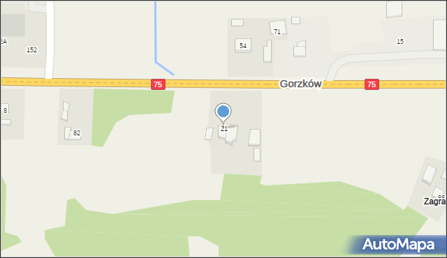 Gorzków, Gorzków, 21, mapa Gorzków