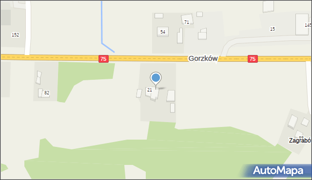 Gorzków, Gorzków, 67, mapa Gorzków