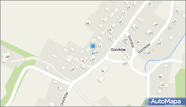 Gorzków, Gorzków, 69, mapa Gorzków