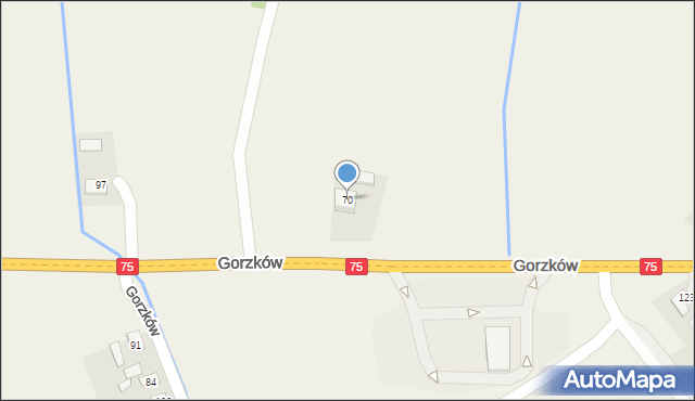 Gorzków, Gorzków, 70, mapa Gorzków