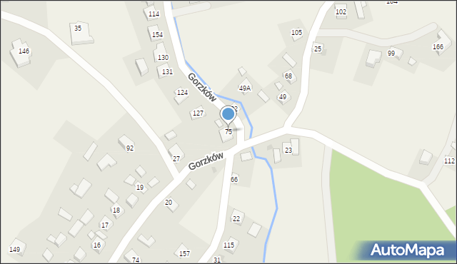 Gorzków, Gorzków, 75, mapa Gorzków