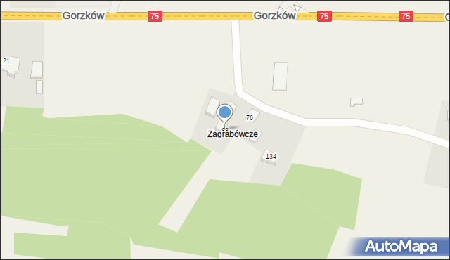 Gorzków, Gorzków, 88, mapa Gorzków