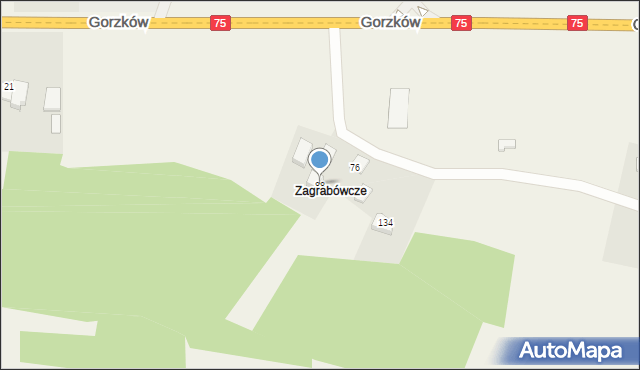 Gorzków, Gorzków, 89, mapa Gorzków