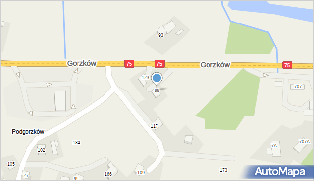 Gorzków, Gorzków, 96, mapa Gorzków