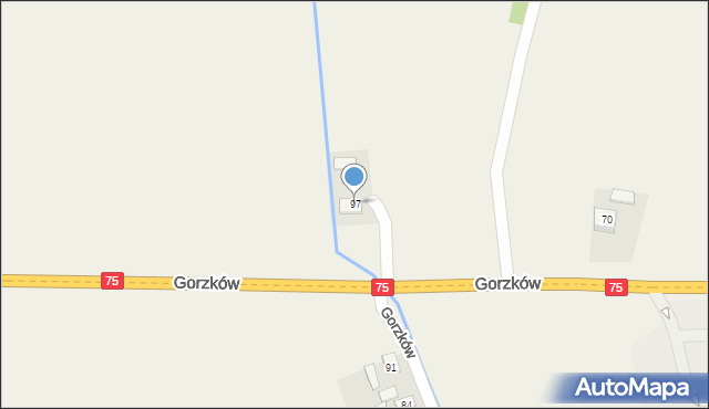 Gorzków, Gorzków, 97, mapa Gorzków