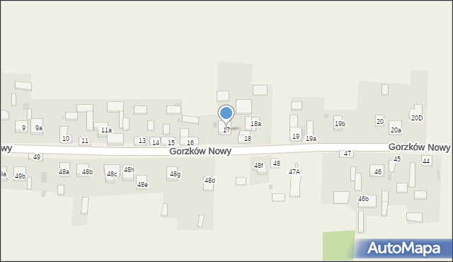 Gorzków Nowy, Gorzków Nowy, 17, mapa Gorzków Nowy