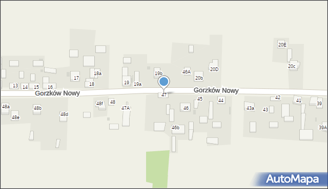 Gorzków Nowy, Gorzków Nowy, 47, mapa Gorzków Nowy