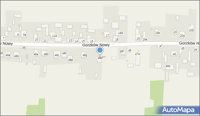 Gorzków Nowy, Gorzków Nowy, 48d, mapa Gorzków Nowy