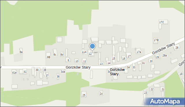 Gorzków Stary, Gorzków Stary, 12a, mapa Gorzków Stary