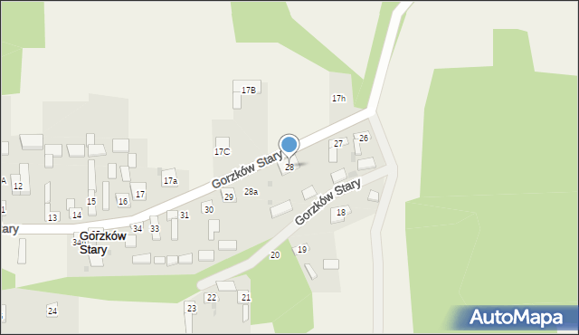 Gorzków Stary, Gorzków Stary, 28, mapa Gorzków Stary