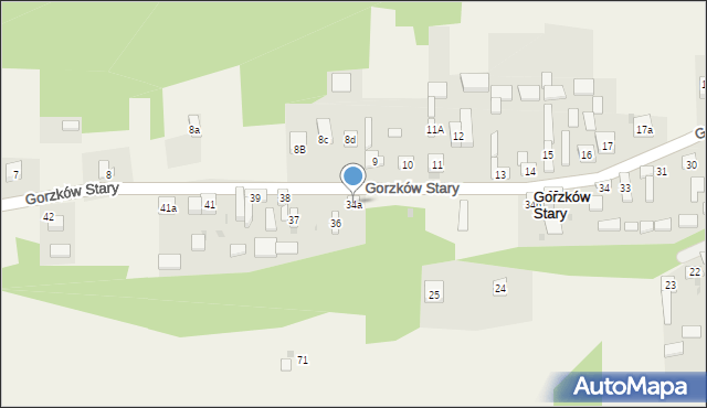 Gorzków Stary, Gorzków Stary, 34a, mapa Gorzków Stary