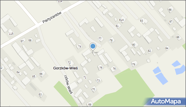 Gorzków-Wieś, Gorzków-Wieś, 76, mapa Gorzków-Wieś
