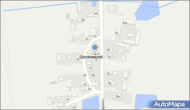 Gorzkowiczki, Gorzkowiczki, 55, mapa Gorzkowiczki