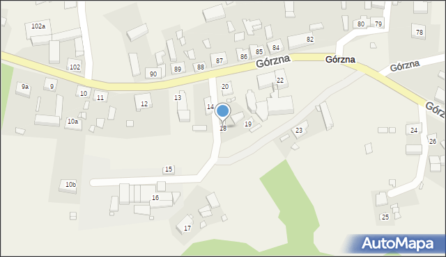 Górzna, Górzna, 18, mapa Górzna