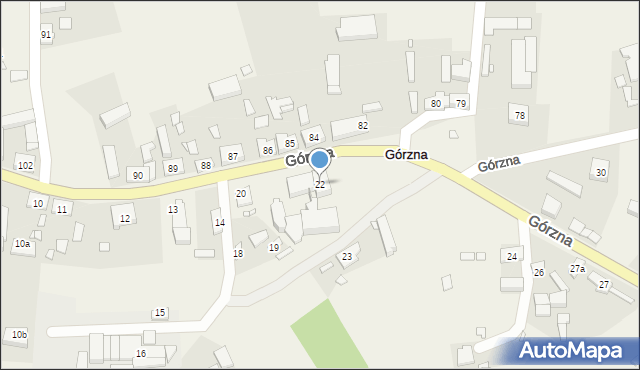 Górzna, Górzna, 22, mapa Górzna