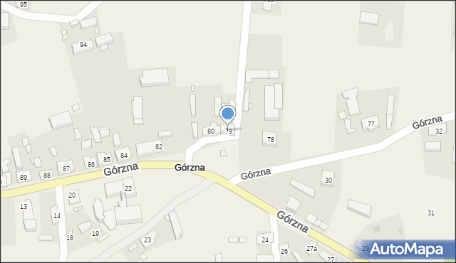Górzna, Górzna, 79, mapa Górzna