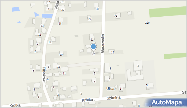 Gorzów, Gorzowska, 17, mapa Gorzów