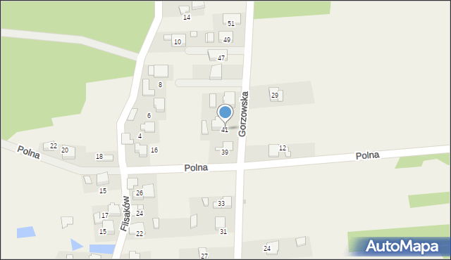 Gorzów, Gorzowska, 41, mapa Gorzów