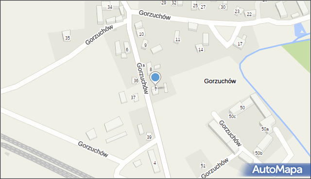 Gorzuchów, Gorzuchów, 7, mapa Gorzuchów