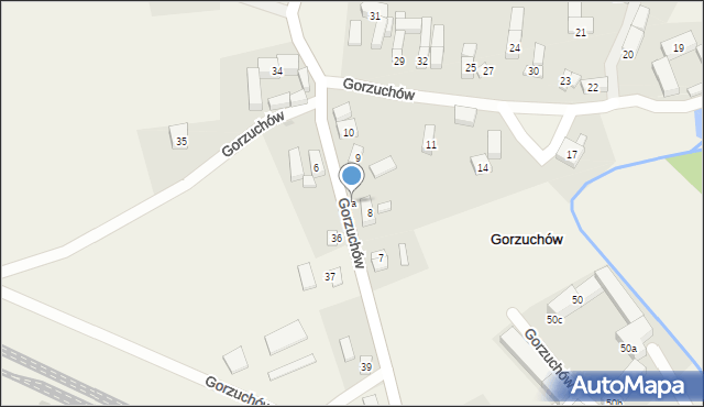 Gorzuchów, Gorzuchów, 8a, mapa Gorzuchów