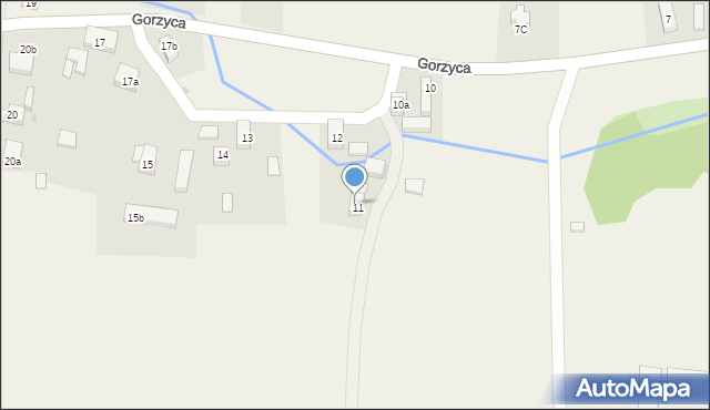 Gorzyca, Gorzyca, 11a, mapa Gorzyca