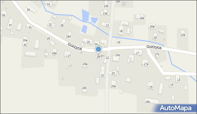 Gorzyca, Gorzyca, 25, mapa Gorzyca