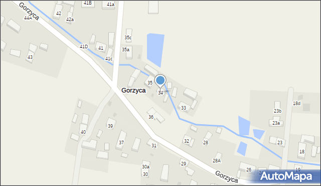 Gorzyca, Gorzyca, 34, mapa Gorzyca